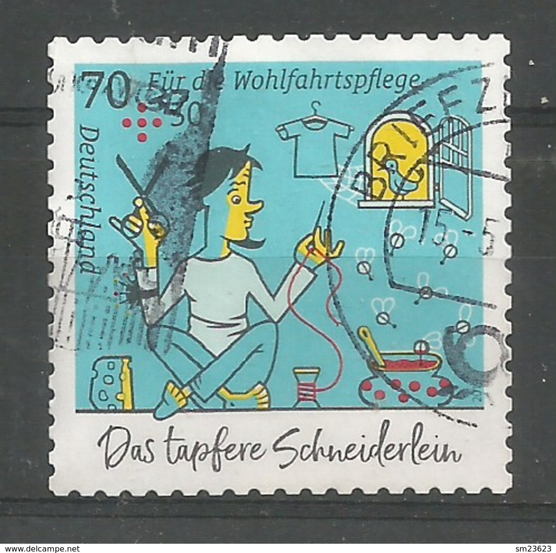 BRD 2019  Mi.Nr. 3444 , Das Tapfere Schneiderlein - Selbstklebend / Self-adhesive - Gestempelt / Fine Used / (o) - Gebraucht