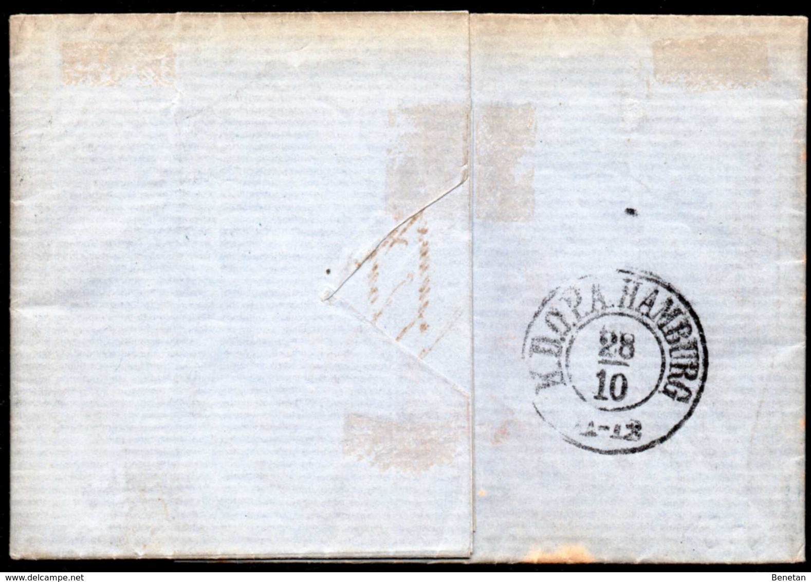Norway To Germany 1856 Prephilatelic Cover With Letter - ...-1855 Vorphilatelie