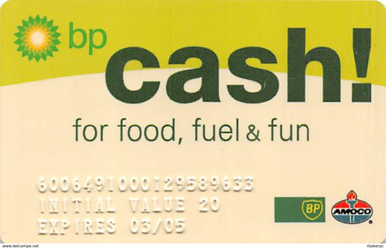 BP Cash! - Gift Card - Initial Value 20 - Expires 03/05 - Gift Cards