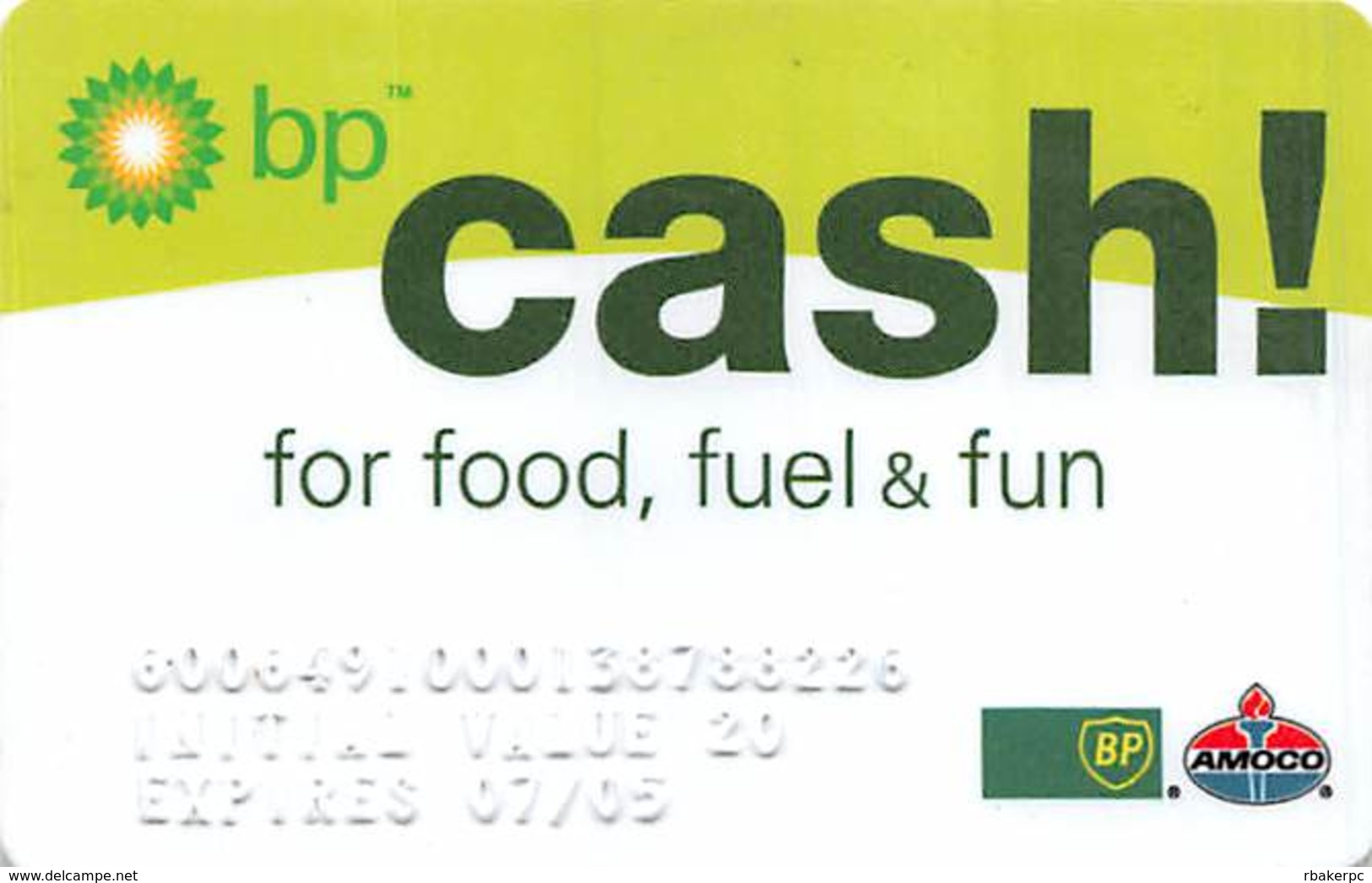 BP Cash! - Gift Card - Initial Value 20 - Expires 07/05 - Gift Cards