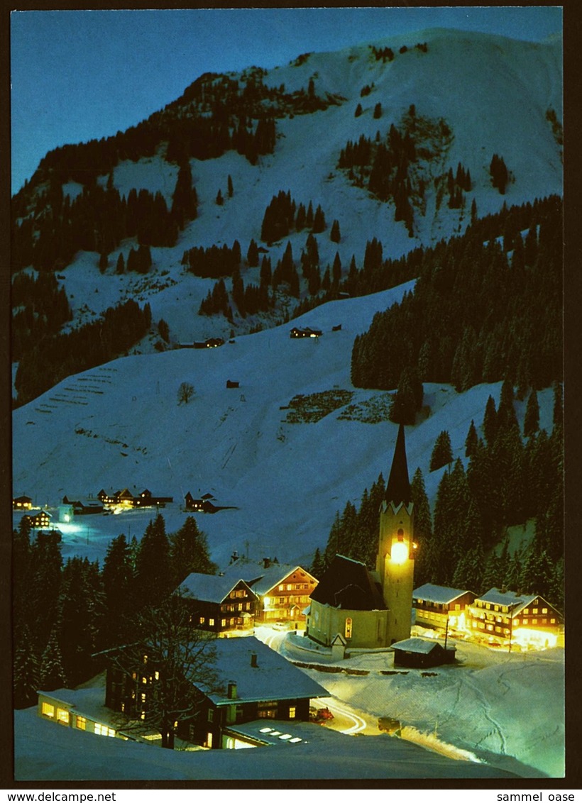 Winterabend In Schröcken / Bregenzer Wald  -  DJH-Ansichtskarte  Ca.1983     (11354) - Schröcken