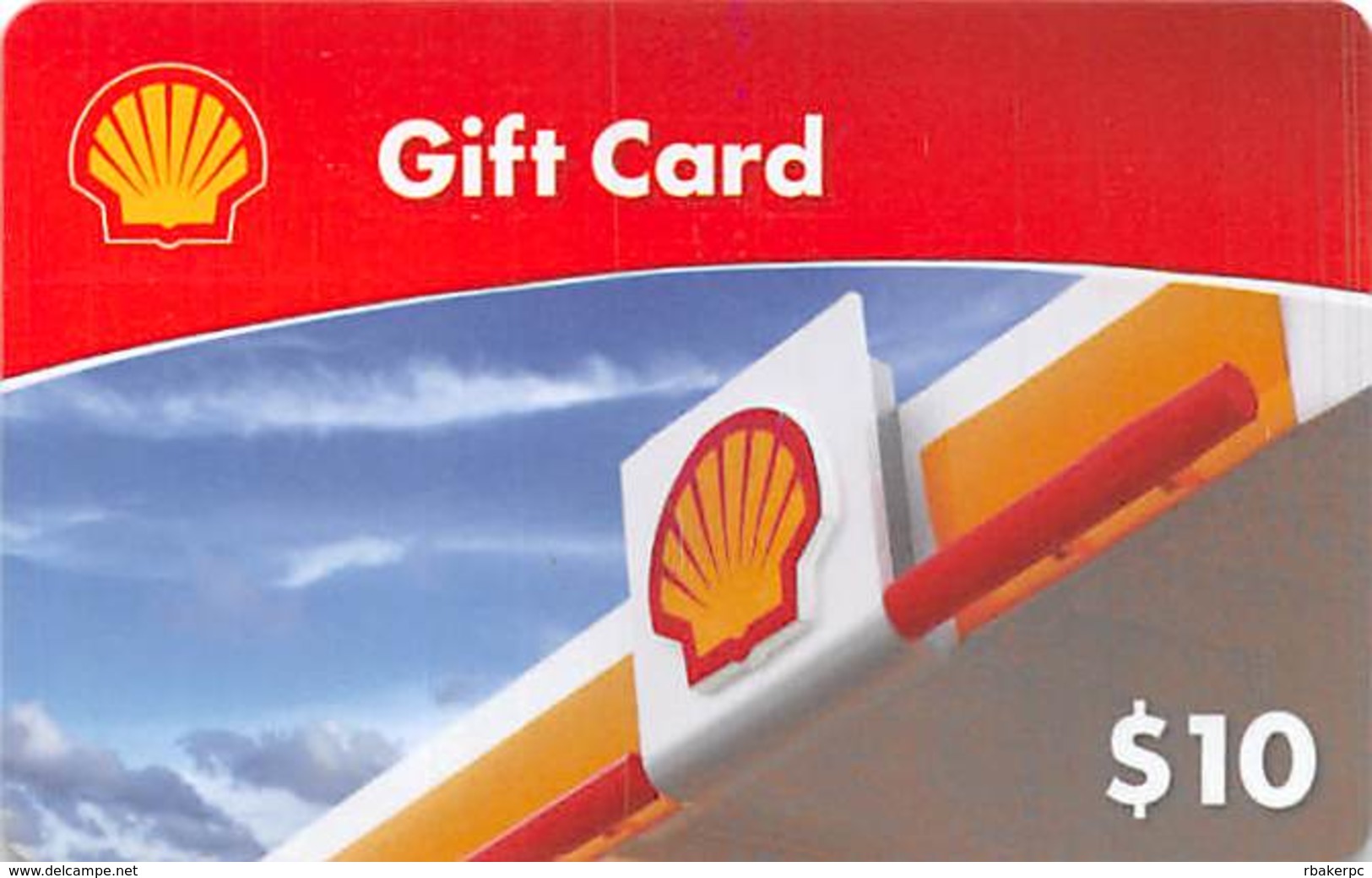 $10 Shell Gas Station Gift Card (c) 2011 - Cartes Cadeaux