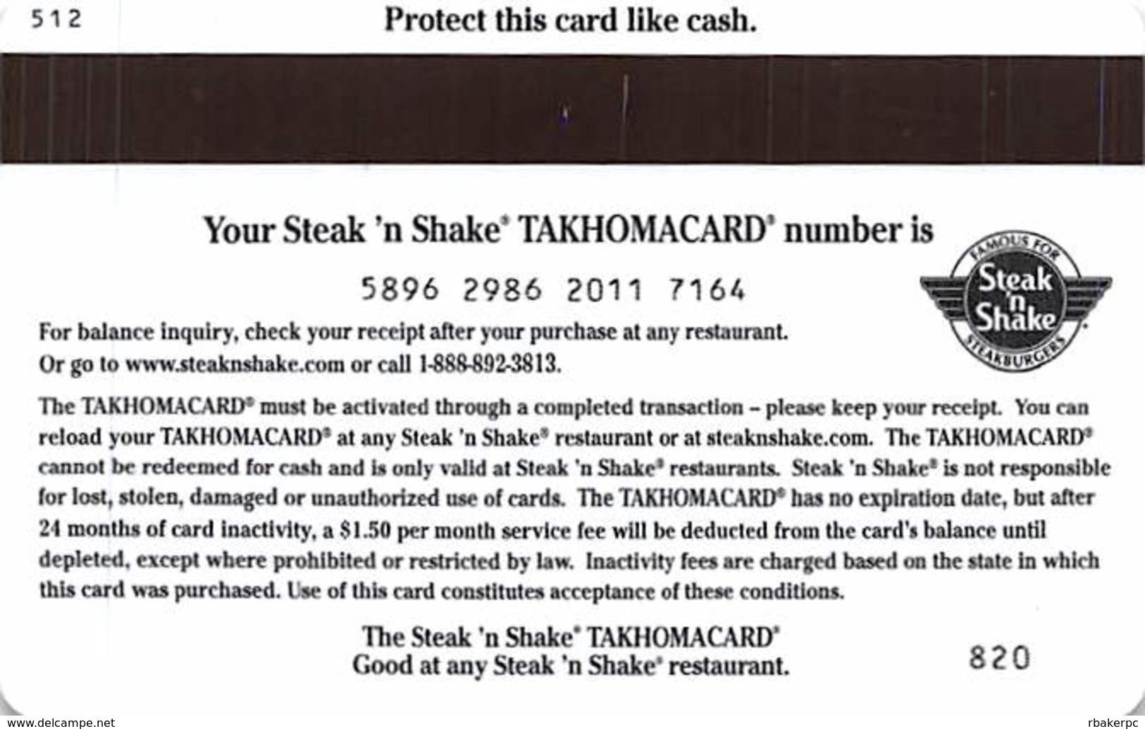 Steak N Shake Gift Card - Metallic Front - Cartes Cadeaux