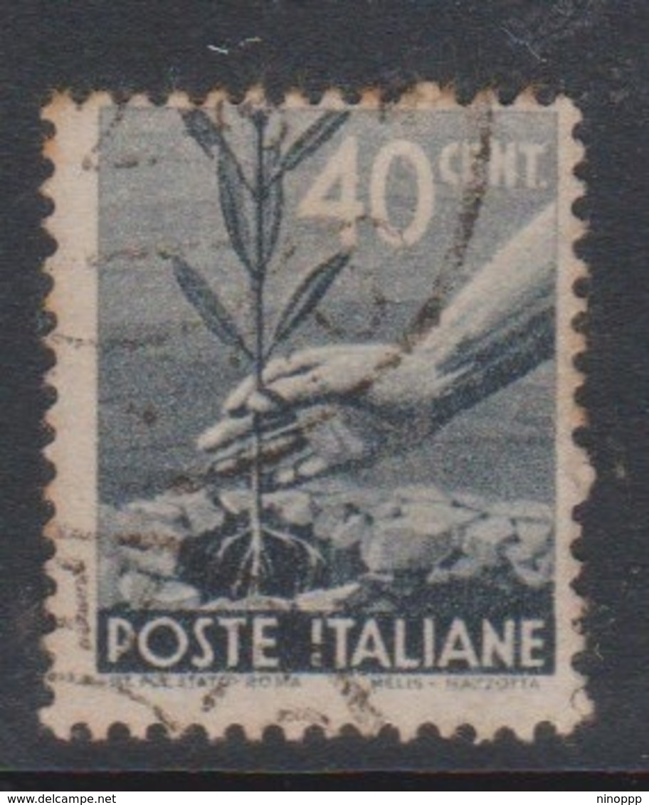 Italy Republic S 546 1945-48 Serie Democratica,40c Black,used - 1946-60: Used