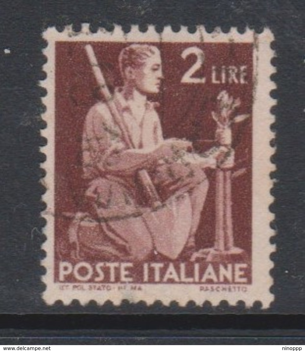 Italy Republic S 552 1945-48 Serie Democratica,2 Lire Brown,used - 1946-60: Used