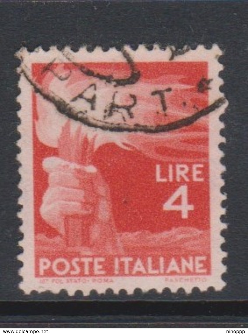 Italy Republic S 554 1945-48 Serie Democratica,4 Lire Orange,used - 1946-60: Used