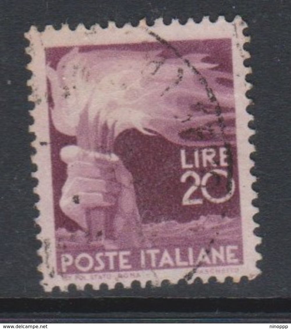 Italy Republic S 561 1945-48 Serie Democratica,20 Lire Lilac,used - 1946-60: Gebraucht