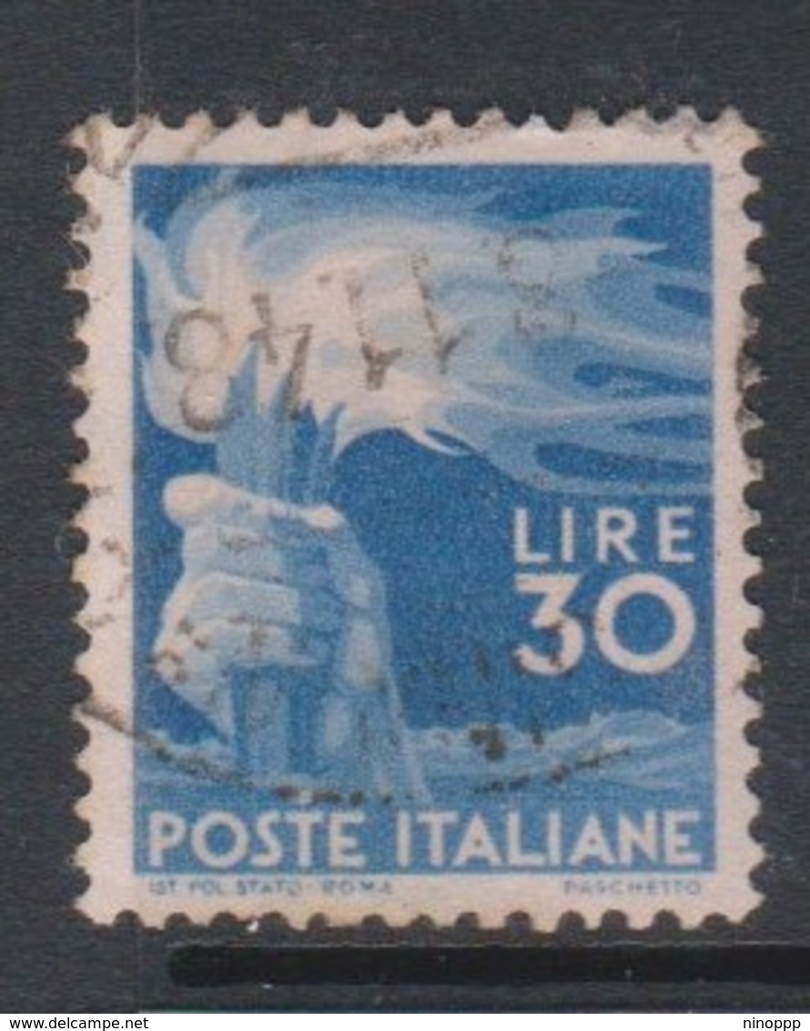 Italy Republic S 563 1945-48 Serie Democratica,30 Lire Blue,used - 1946-60: Used