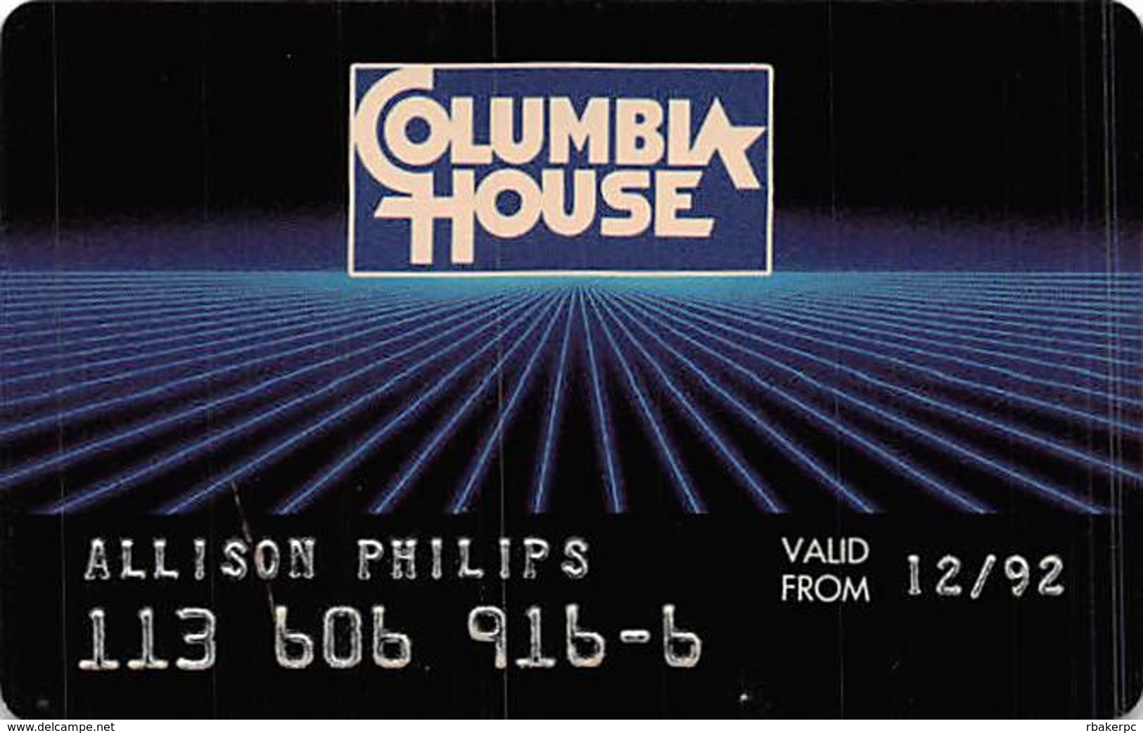 Columbia House Membership Card 1992 - Other & Unclassified