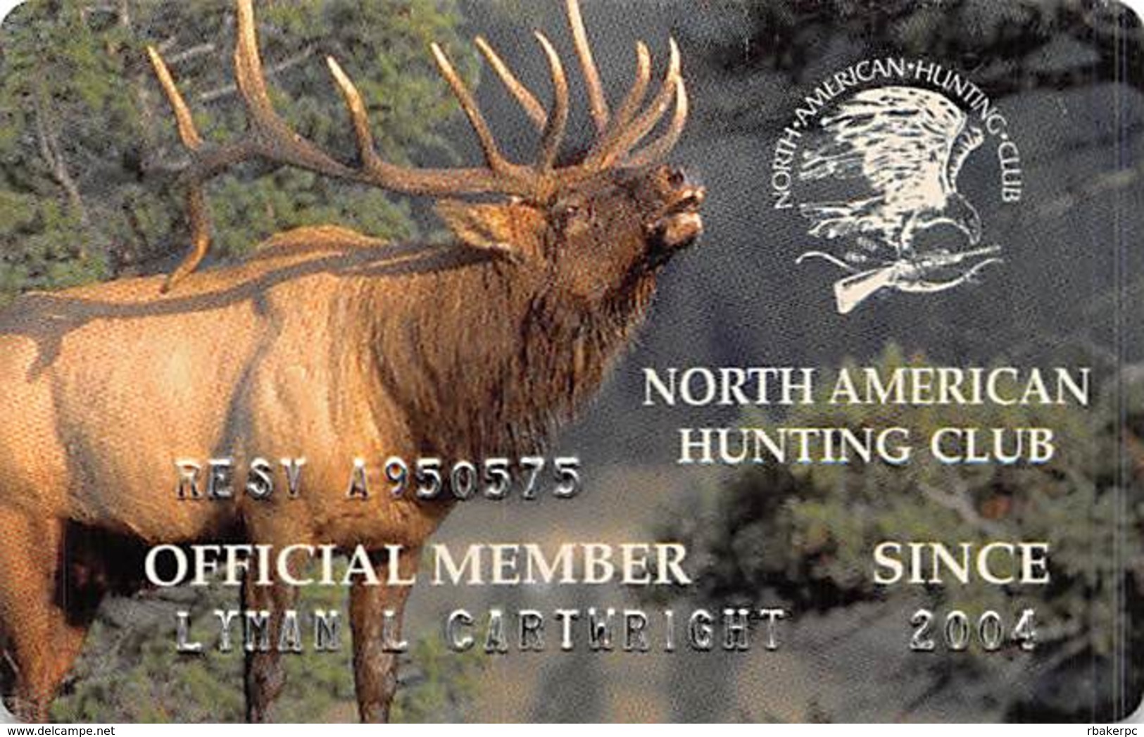 North American Hunting Club Membership Card - Other & Unclassified