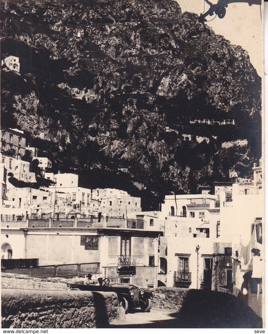 ATRANI 1926 Voiture  Photo Amateur Format Environ 7,5 Cm X 5,5 Cm SICILE SICILIA - Luoghi