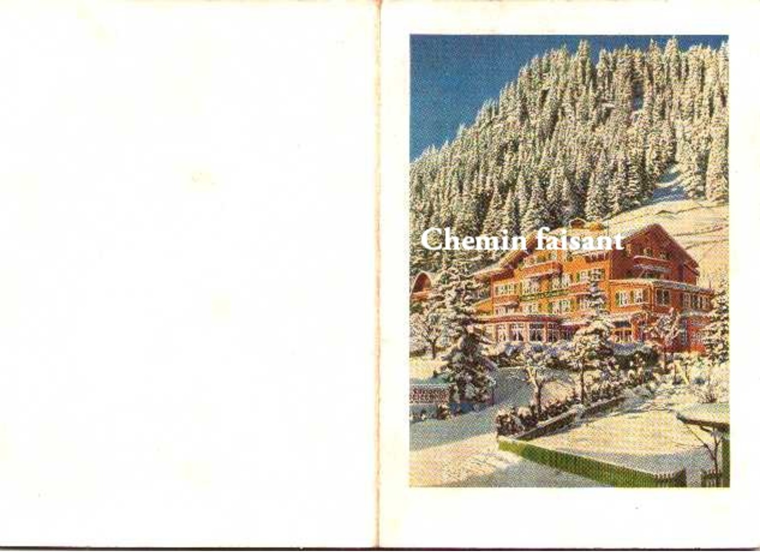 Menu Dîner De Noël - HÔTEL  Adelboden Suisse - Scans Recto-verso - Menus