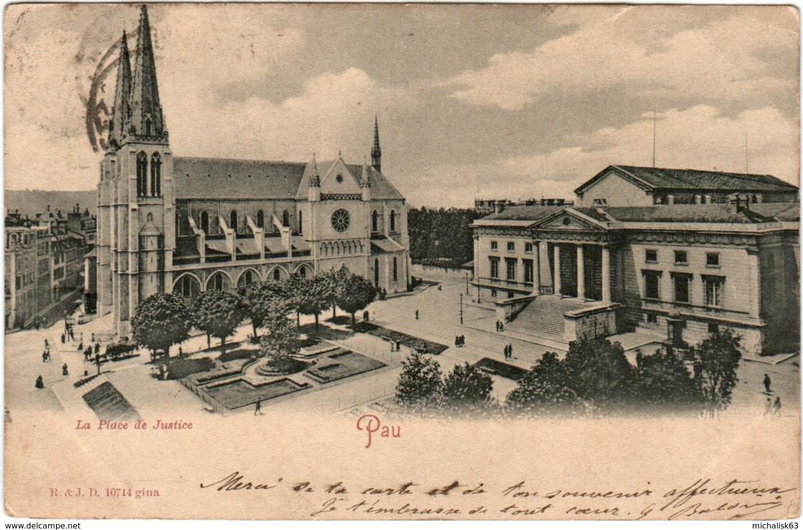 4RX 849. PAU - LE PLACE DE JUSTICE - Pau