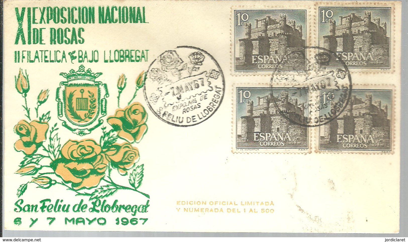 POSTMARKET ESPAÑA 1967 - Rosas