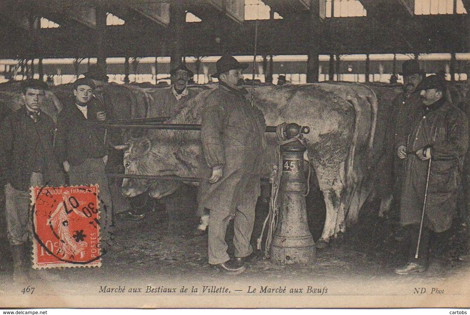 75  PARIS Marché Aux Bestiaux De La Villette  - Le Marché Aux Boeufs - Loten, Series, Verzamelingen