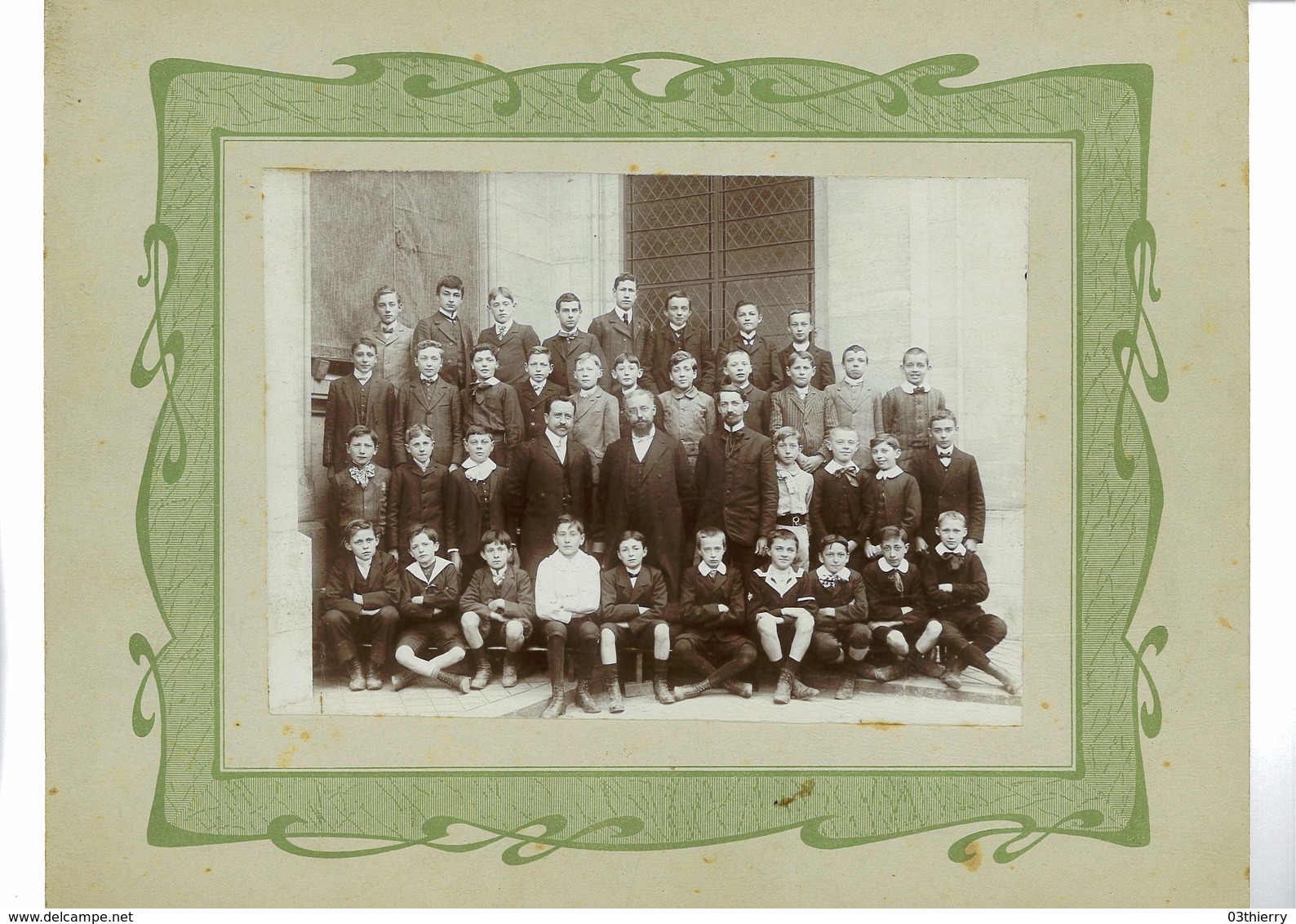 PHOTO 76 ROUEN CLASSE DE 5eme PENSIONNAT J. B. DE LA SALLE MAI 1909 - Rouen