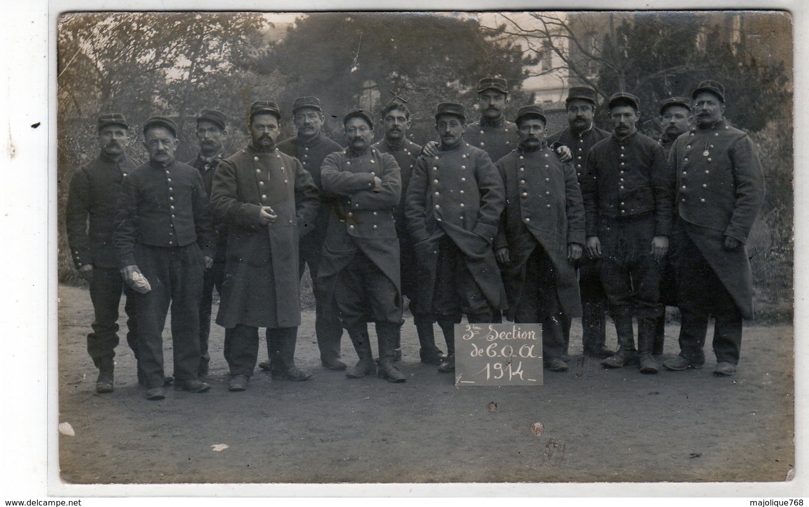 Carte Photo Groupe De Militaire 1914 - Guerre 1914-18