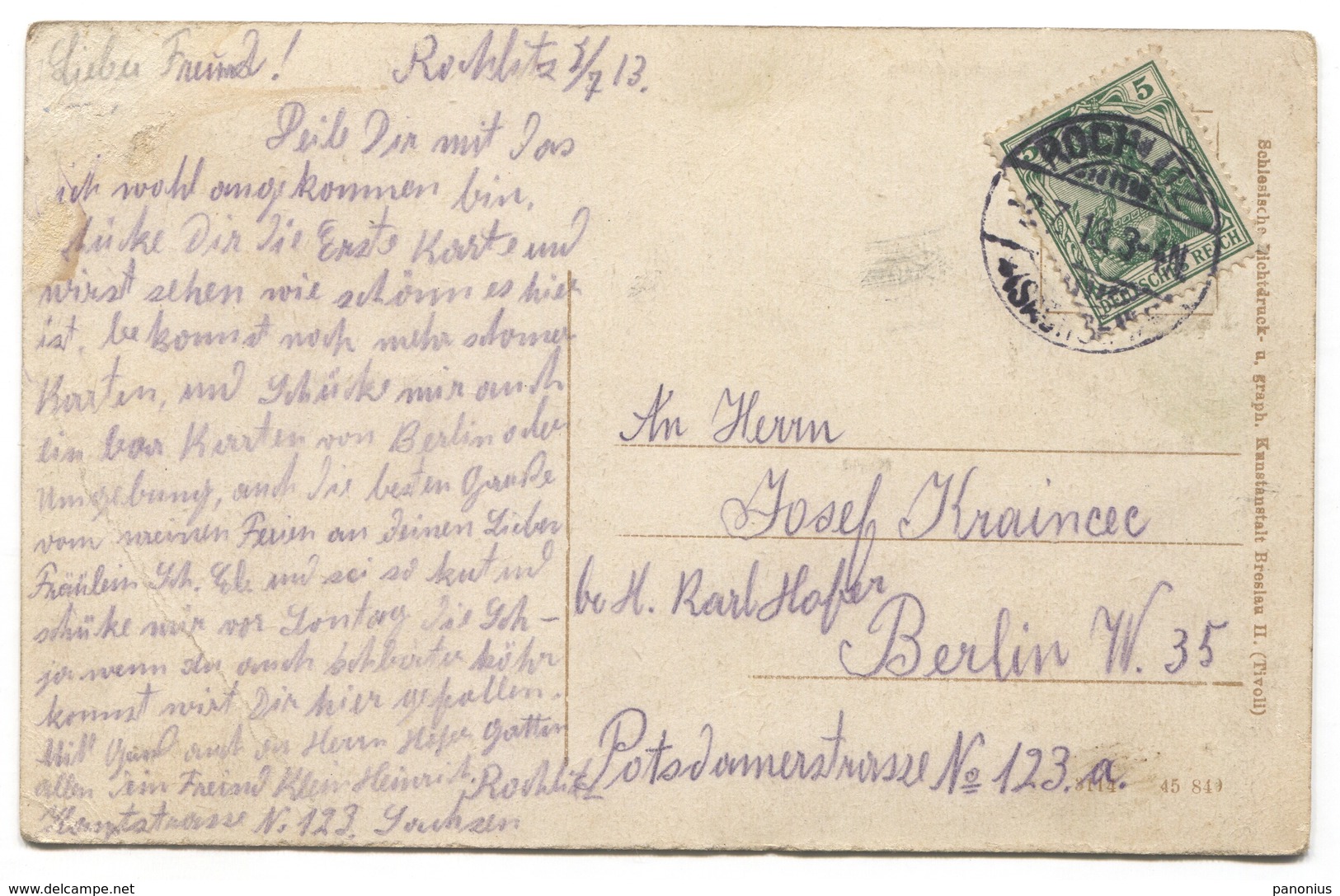 ROCHLITZ Germany - Year 1913 - Rochlitz