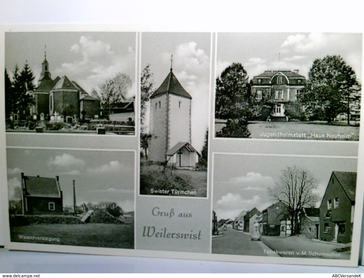 Gruß Aus Weilerswist. Seltene, Alte Mehrbild AK S/w. Kirche, Wasserversorgung, Swister Türmchen, Jugendheimsta - Sonstige & Ohne Zuordnung