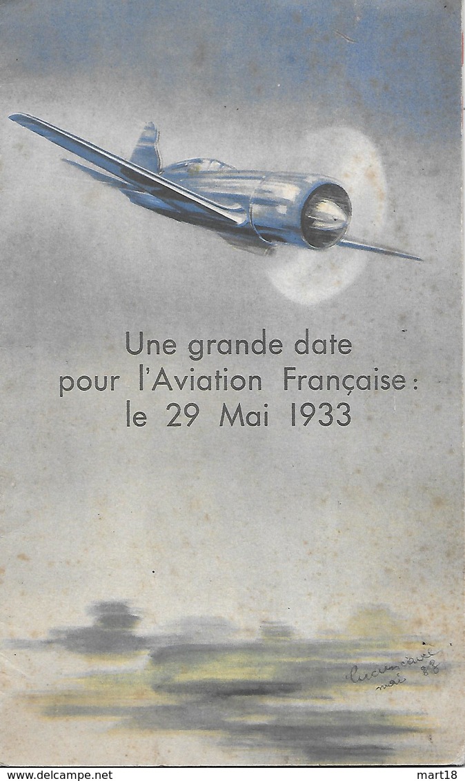 Plaquette - Aviation Française - Coupe Deutsch De La Meurthe 1933 - Course Avion - Otros & Sin Clasificación