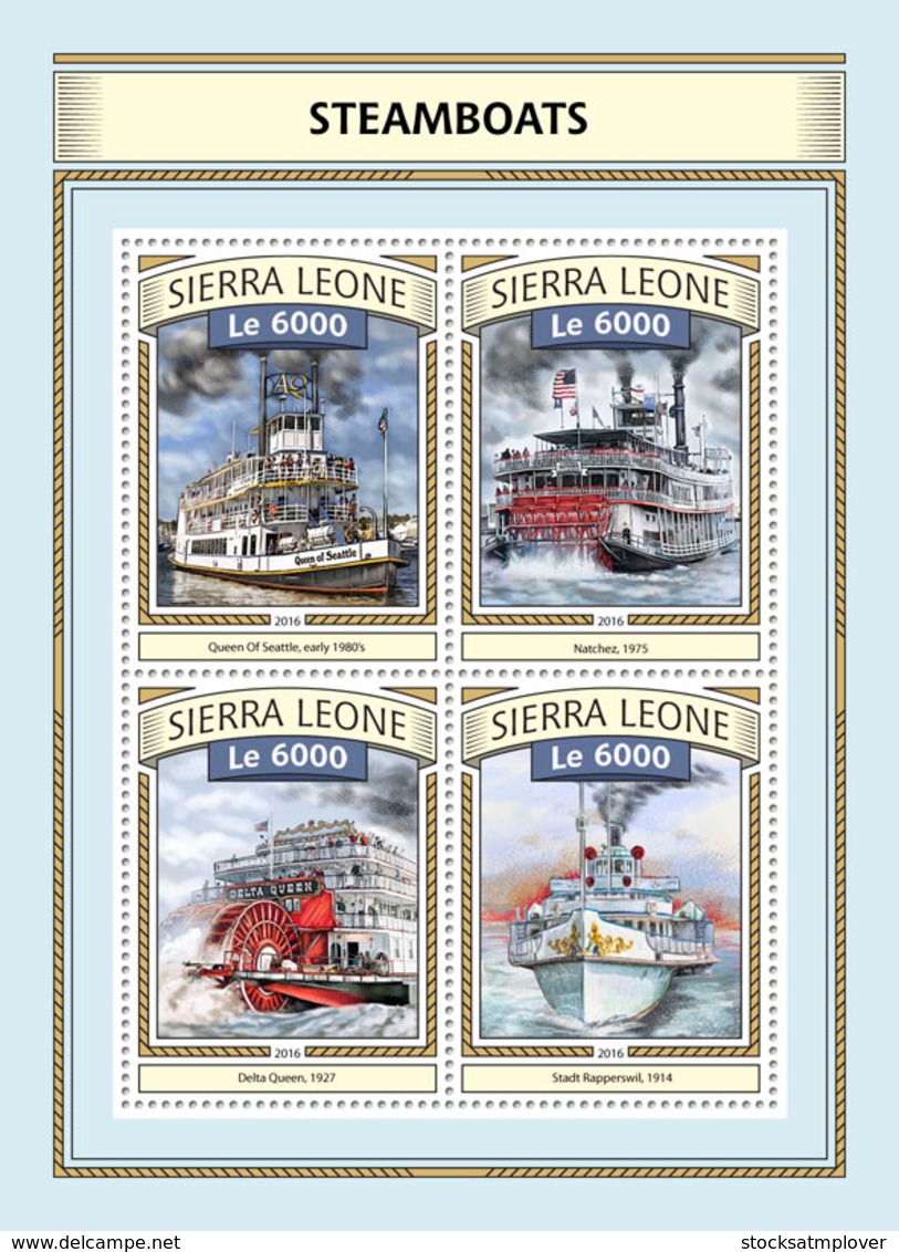 Sierra  Leone  2016 Steamboats - Sierra Leone (1961-...)