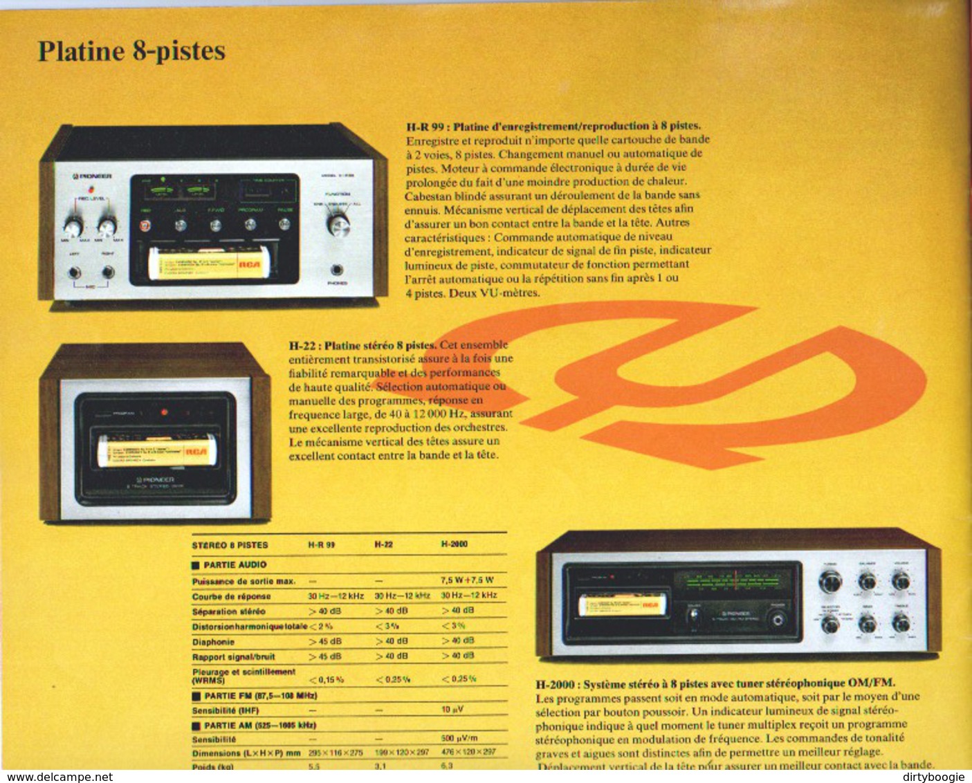 CATALOGUE PIONEER 1975/76 - Objets Dérivés