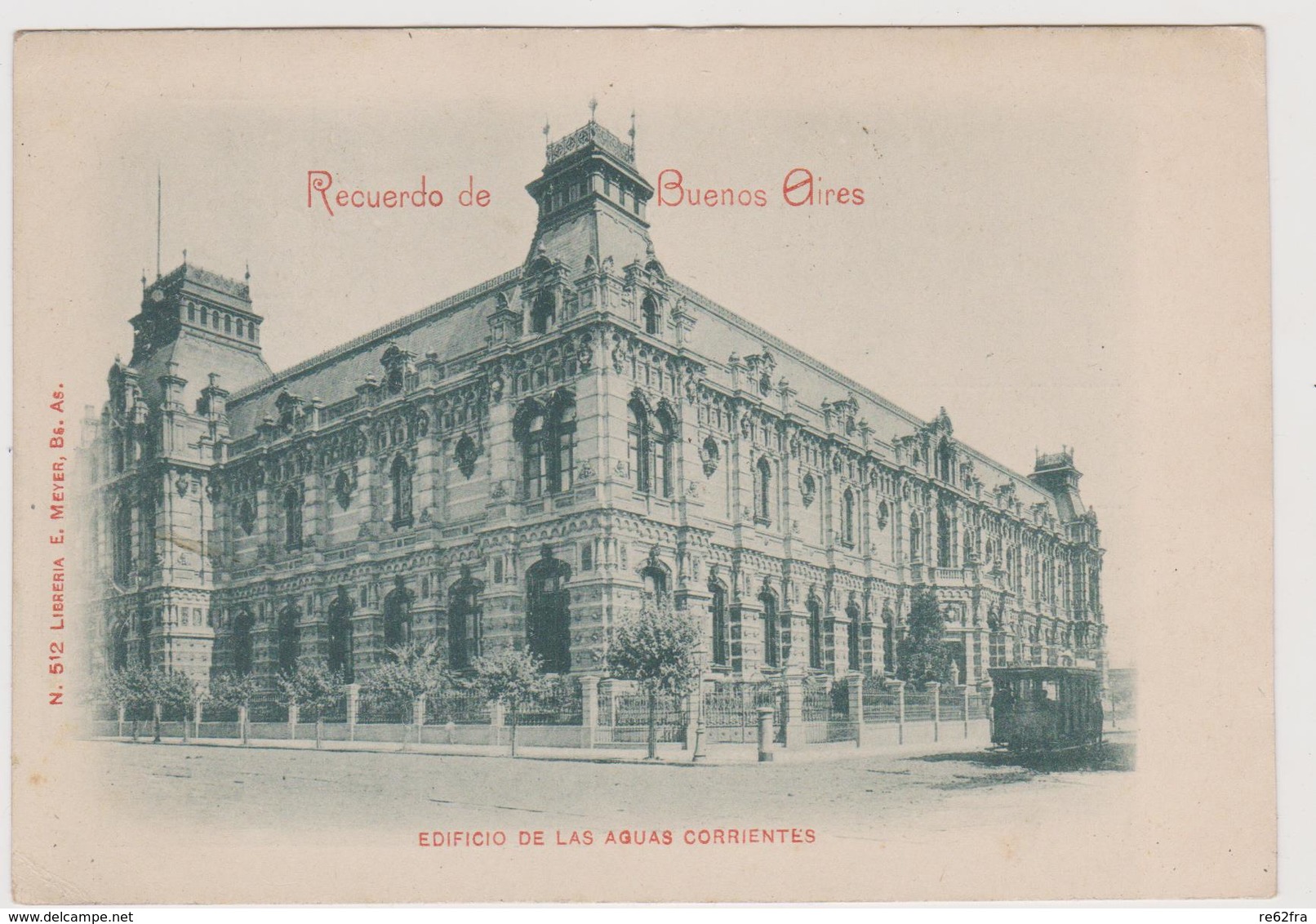 Buenos Aires (ARG) , Edificio De Las Aguas Corrientes, Edita Da Libreria Meyer N.512  - F.p - Primi Anni '1900 - Argentina