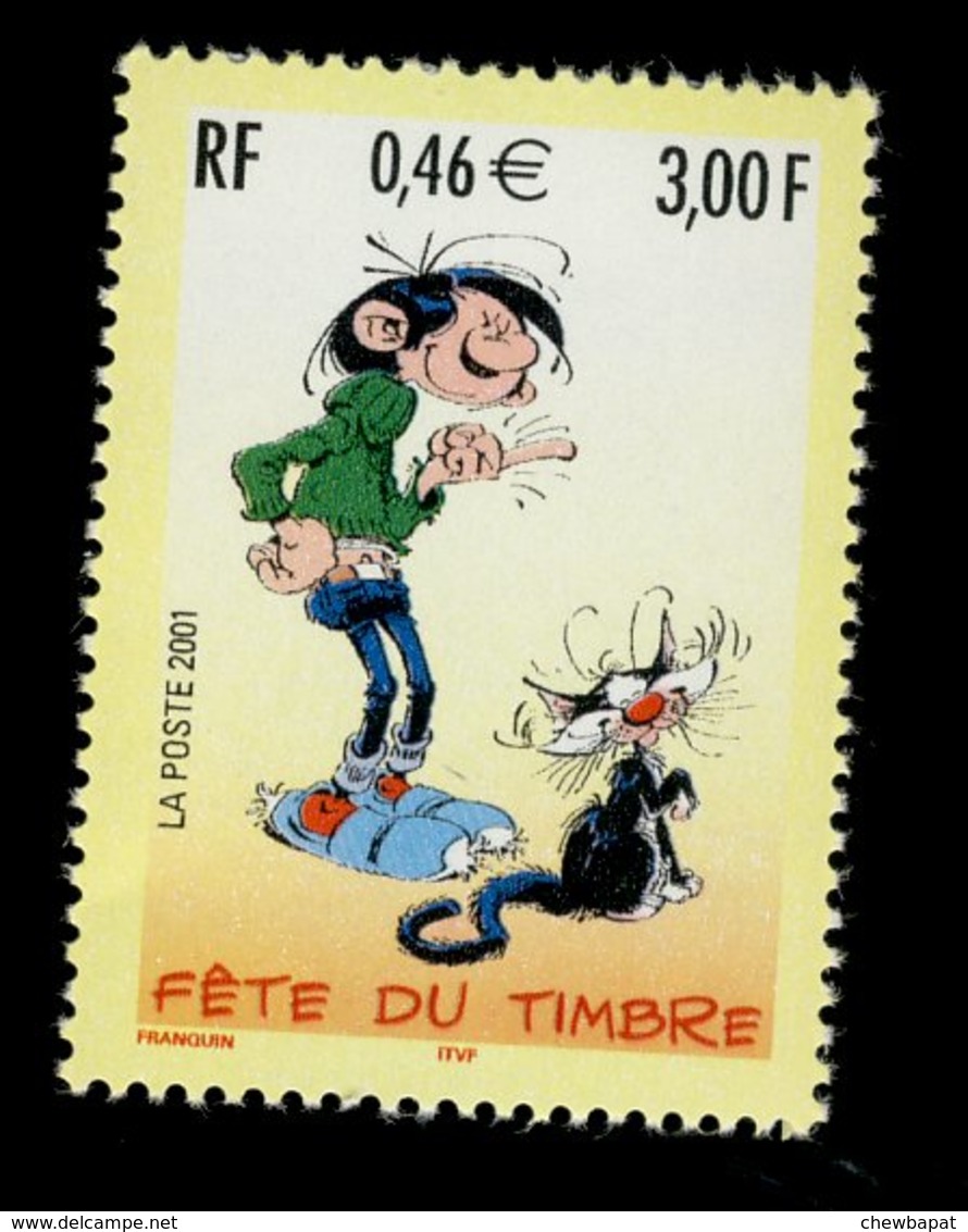 France 2001 -  Neuf - Scanné Recto Verso - Y&T N° 3370 - Fête Du Timbre - Bande Dessinée Gaston Lagaffe - Unused Stamps