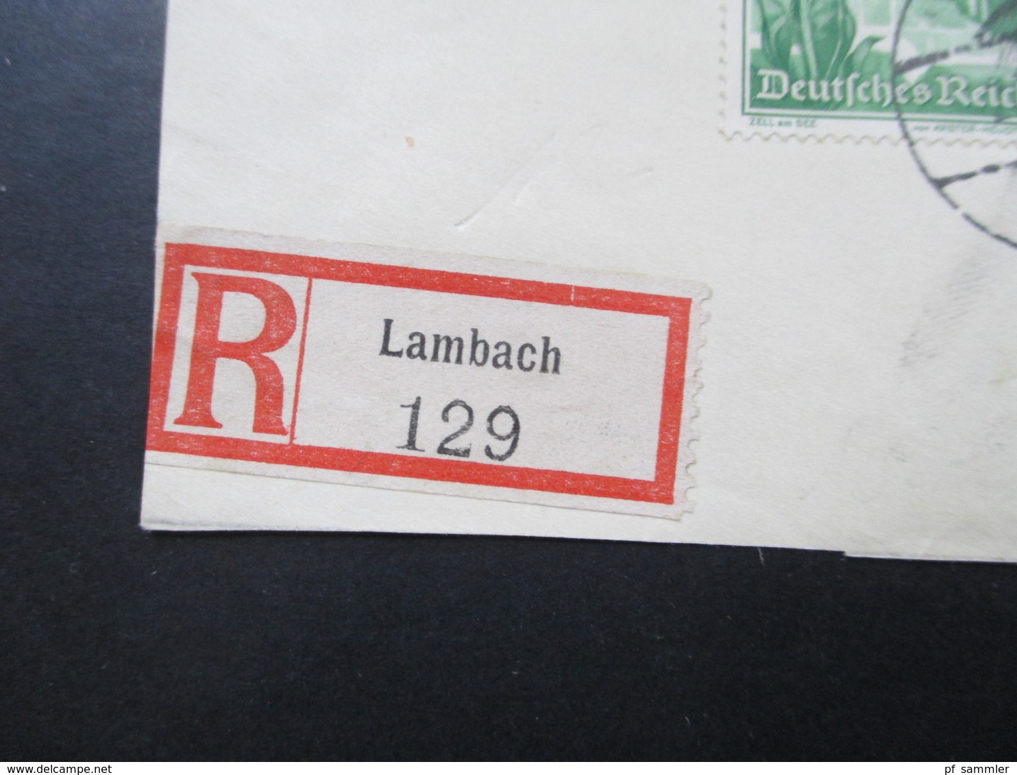 3. Reich 1939 Ostmarklandschaften Briefstück Aus Der Ostmark Einschreiben Lambach Mit Vignette Es Lebe Groß -Deutschland - Briefe U. Dokumente