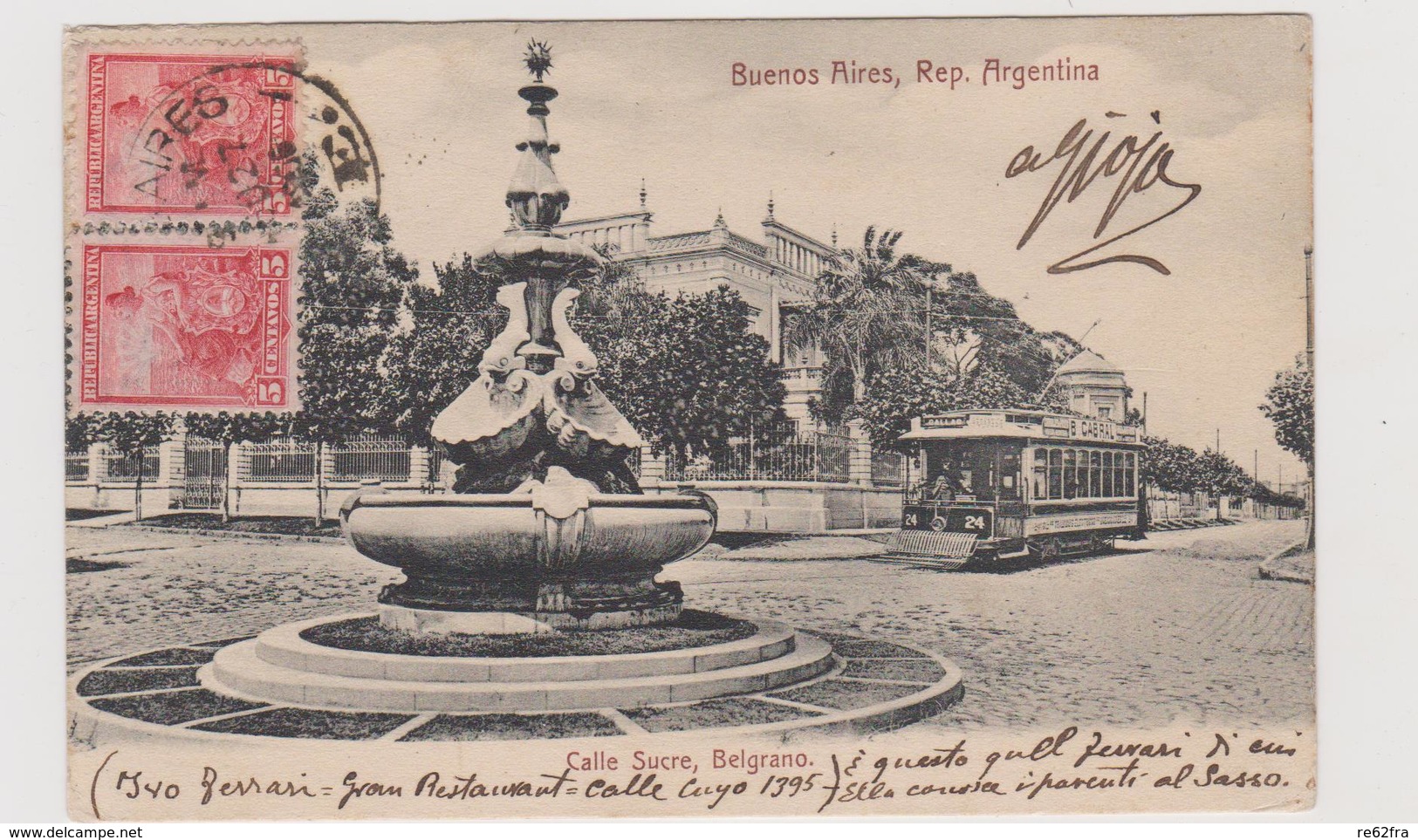 Buenos Aires (ARG)  Calle Sucre A Belgrano, Edita Da  Rosauer  N. 1206  - F.p - Primi Anni '1900 - Argentina