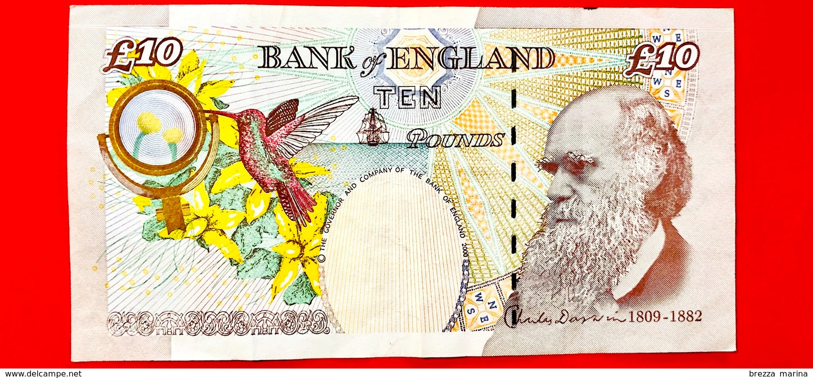 INGHILTERRA - GB - Bank Of England - 2000 - Charles Darwin - 10 Sterline - Ten Pounds - 10 Ponden