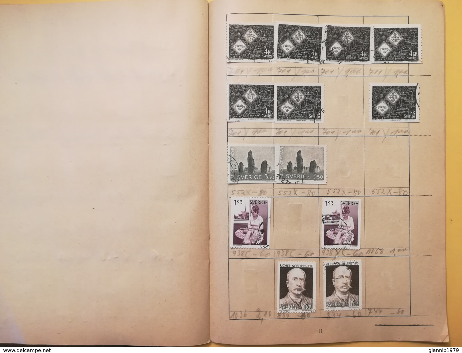 LIBRETTO FRANCOBOLLI STAMPS AUSWAHLHEFT OPUSCOLO BOOK LOTTO COLLEZIONI SVEZIA SVERIGE  OLTRE 160 PEZZI