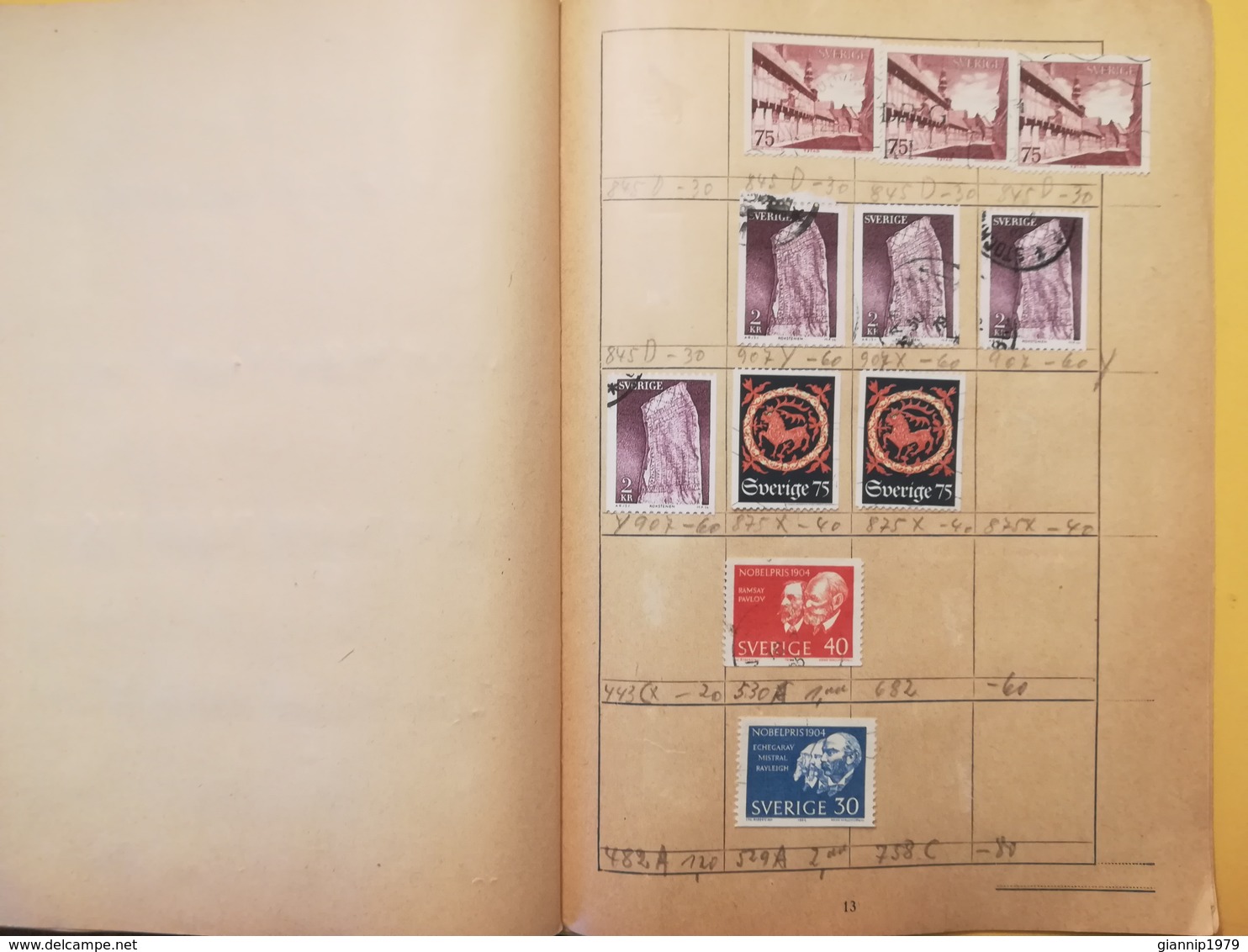 LIBRETTO FRANCOBOLLI STAMPS AUSWAHLHEFT OPUSCOLO BOOK LOTTO COLLEZIONI SVEZIA SVERIGE  OLTRE 160 PEZZI