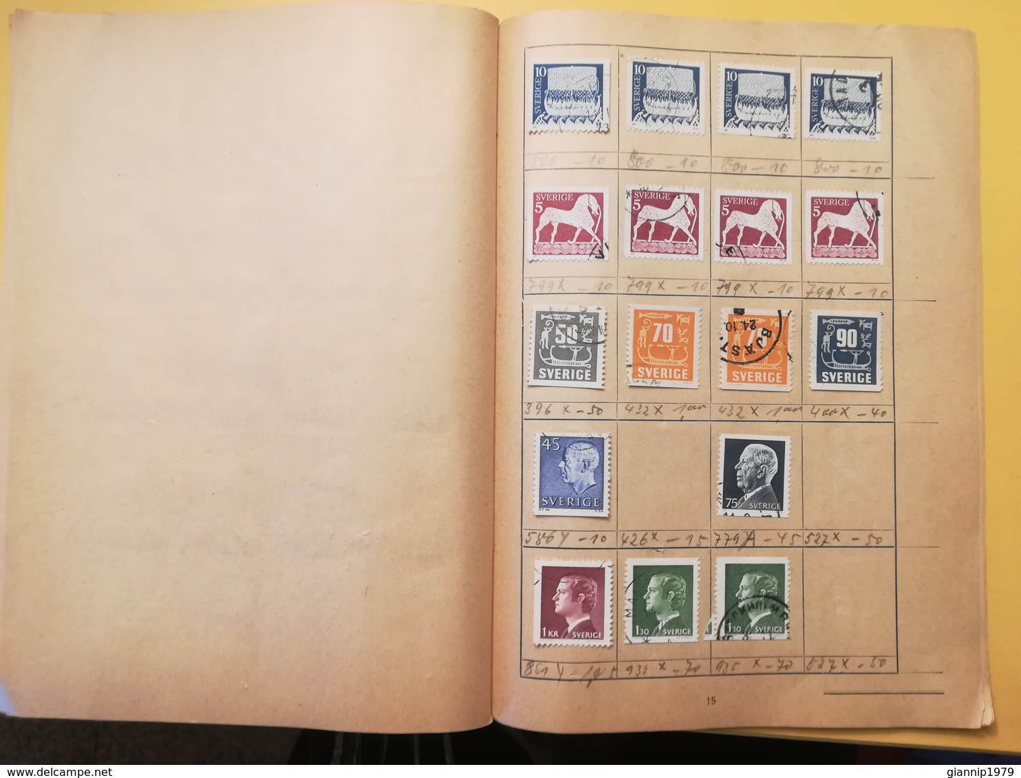 LIBRETTO FRANCOBOLLI STAMPS AUSWAHLHEFT OPUSCOLO BOOK LOTTO COLLEZIONI SVEZIA SVERIGE  OLTRE 160 PEZZI