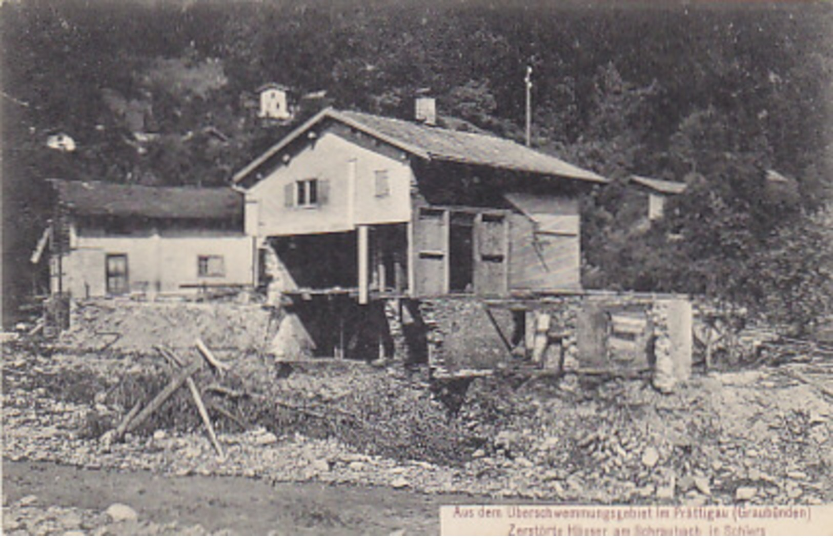 Schiers - Zerstörtes Haus Am Schraubach           (P-180-80611) - Schiers