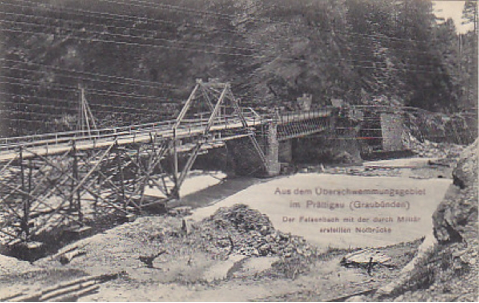 Prättigau - Notbrücke Am Felsenbach (vom Militär Erstellt)           (P-180-80611) - Autres & Non Classés