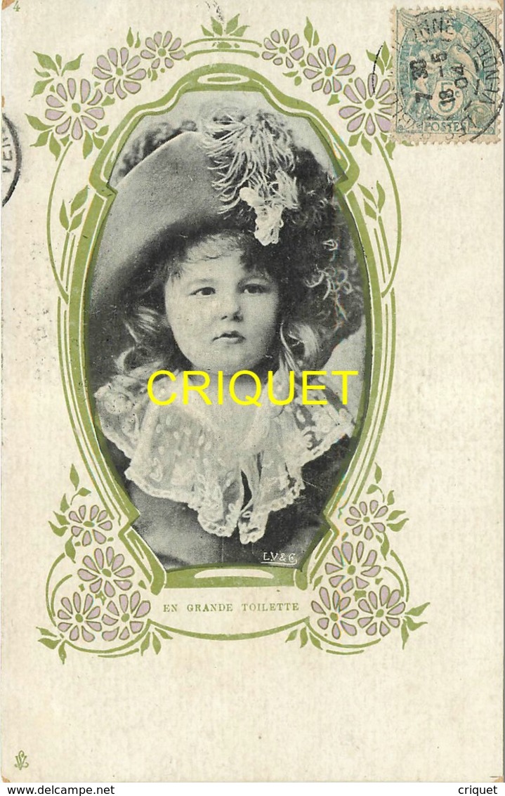 Publicité Pour Les Biscuits Germain à Lyon, Beau Lot De 7 Cartes D'enfants, Affranchies 1904 - Publicité