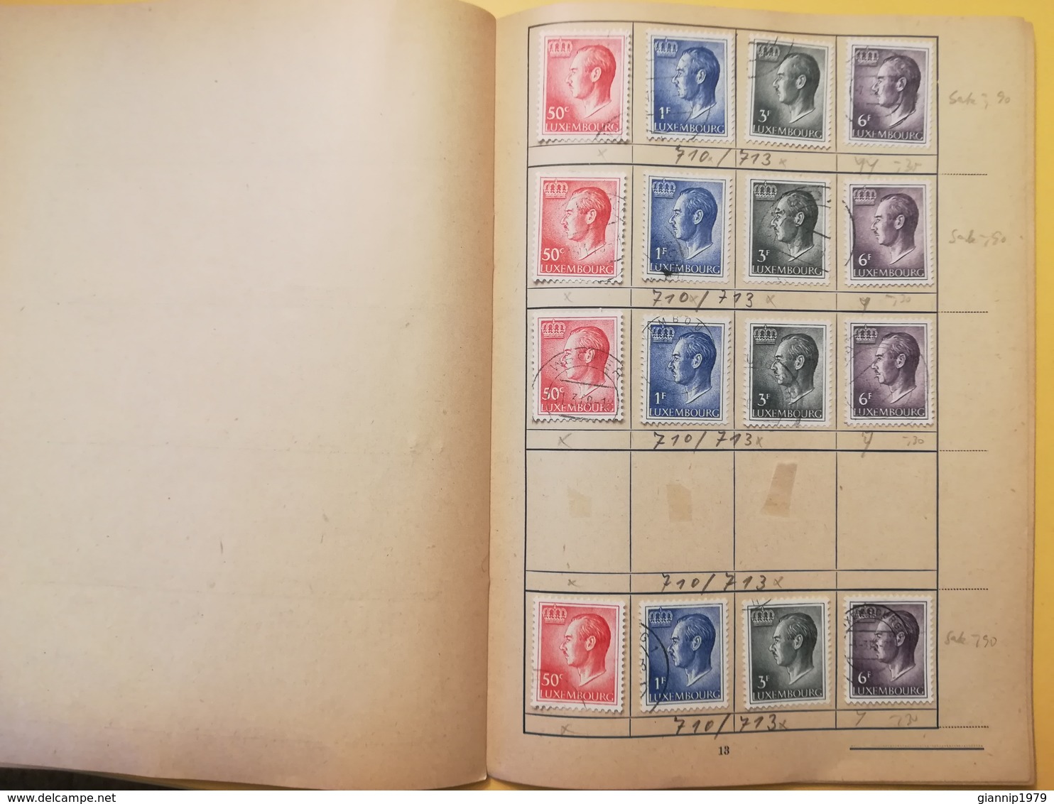 LIBRETTO FRANCOBOLLI STAMPS AUSWAHLHEFT OPUSCOLO BOOK LOTTO COLLEZIONI LUSSEMBURGO LUXEMBOURG DAL 1890  OLTRE 180 PEZZI