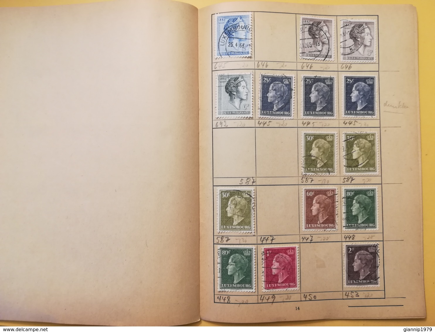 LIBRETTO FRANCOBOLLI STAMPS AUSWAHLHEFT OPUSCOLO BOOK LOTTO COLLEZIONI LUSSEMBURGO LUXEMBOURG DAL 1890  OLTRE 180 PEZZI