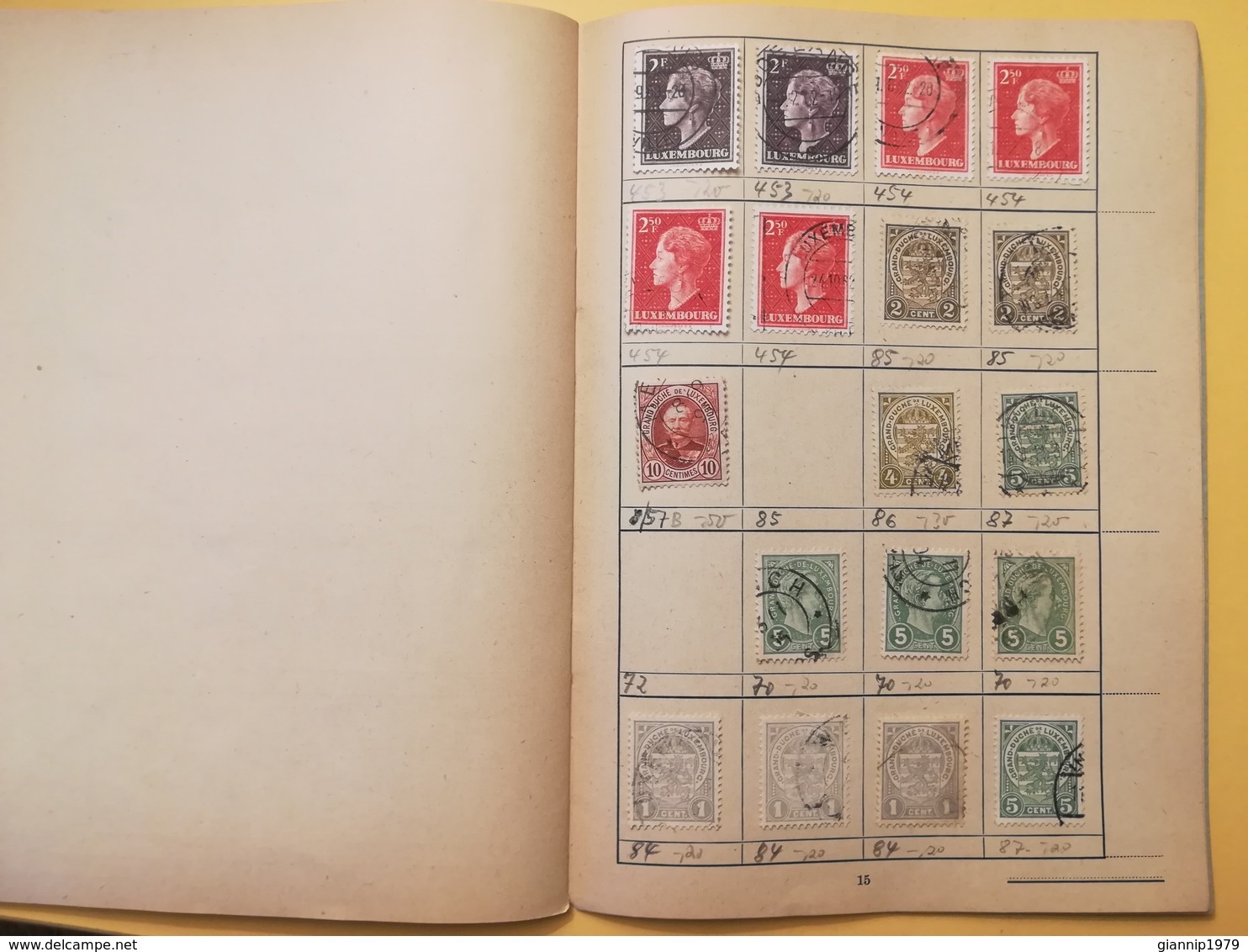 LIBRETTO FRANCOBOLLI STAMPS AUSWAHLHEFT OPUSCOLO BOOK LOTTO COLLEZIONI LUSSEMBURGO LUXEMBOURG DAL 1890  OLTRE 180 PEZZI