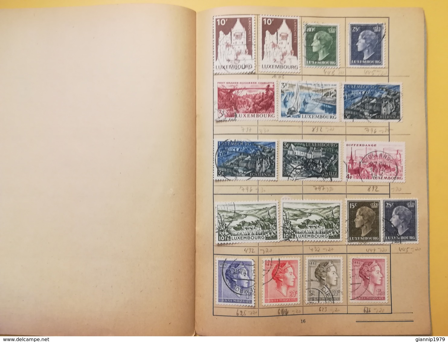 LIBRETTO FRANCOBOLLI STAMPS AUSWAHLHEFT OPUSCOLO BOOK LOTTO COLLEZIONI LUSSEMBURGO LUXEMBOURG DAL 1890  OLTRE 180 PEZZI