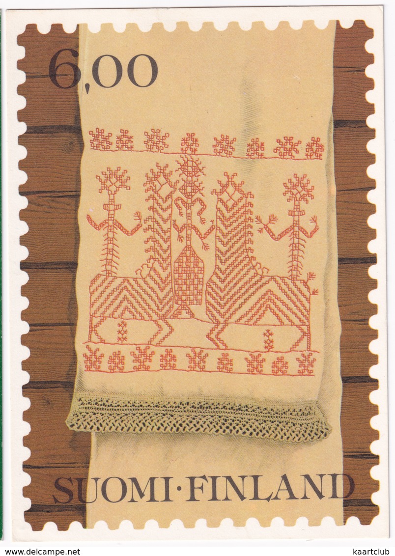 Suomi / Finland - Karelian Festal Towel 'Käspaikka' - Grand Prix Of European Philatelic Art In 1980 - Postzegels (afbeeldingen)