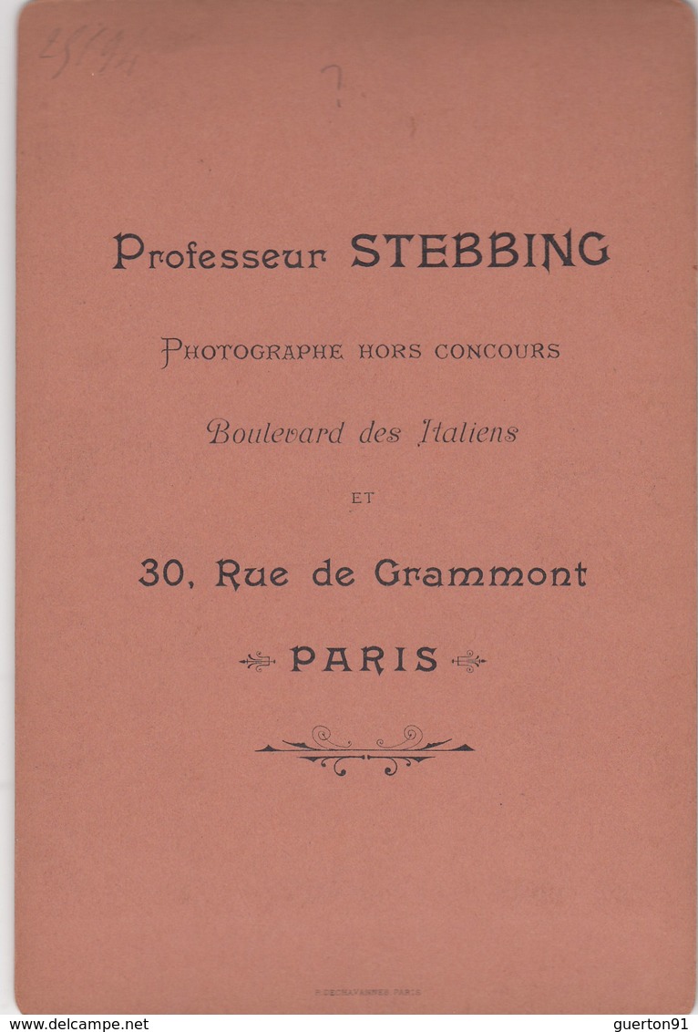 (PHOTO D ART ORIGINALE Fin 19eme Debut 20 Eme  10.5x16.5  Sur Support Carton)  Lucy Manon( Pho Prof STEBBING) - Oud (voor 1900)