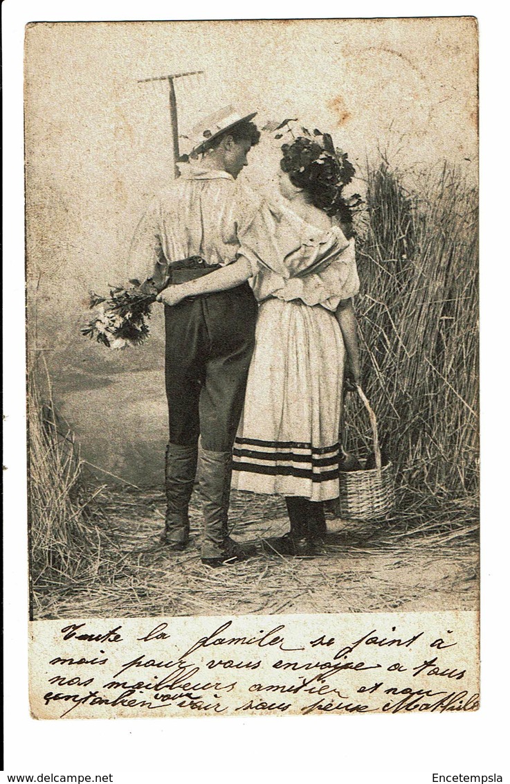 CPA - Carte Postale-Belgique -Couple Se Promenant Dans Les Champs-1903  VM4655 - Couples