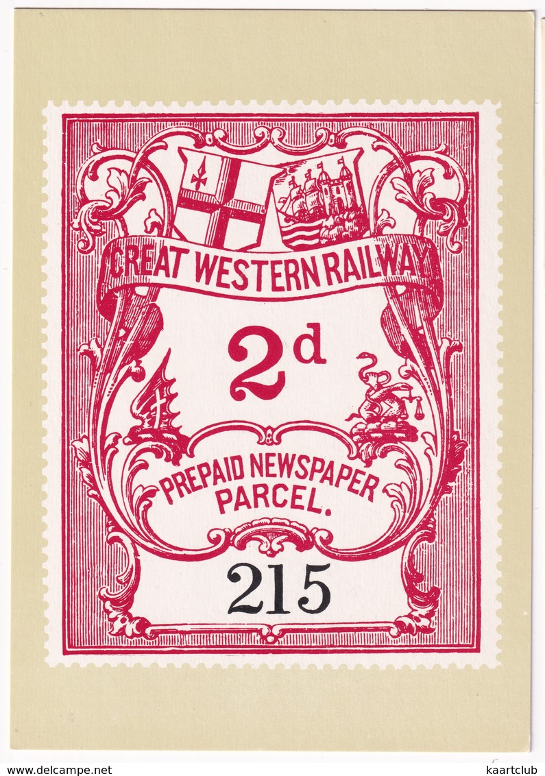 Great Western Railway Prepaid Newspaper Parcel 2d - Philatex '1980 Series' - Wales, Great-Britain - Postzegels (afbeeldingen)