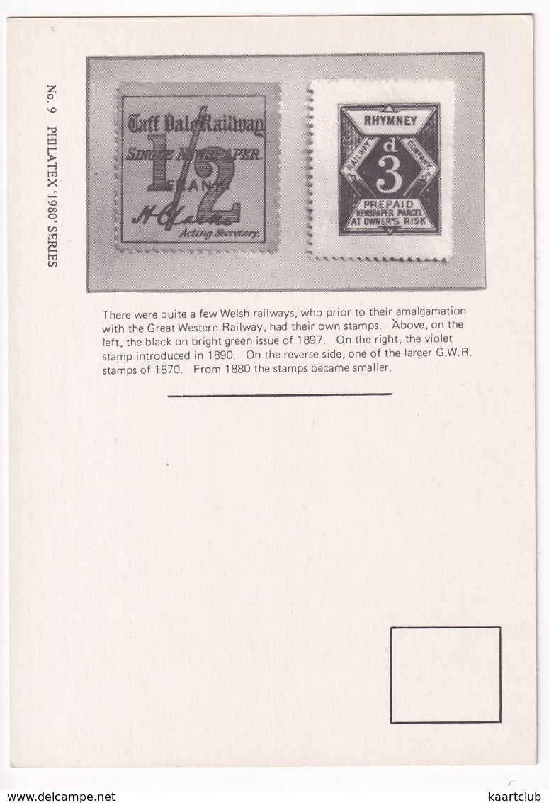 Great Western Railway Prepaid Newspaper Parcel 2d - Philatex '1980 Series' - Wales, Great-Britain - Postzegels (afbeeldingen)
