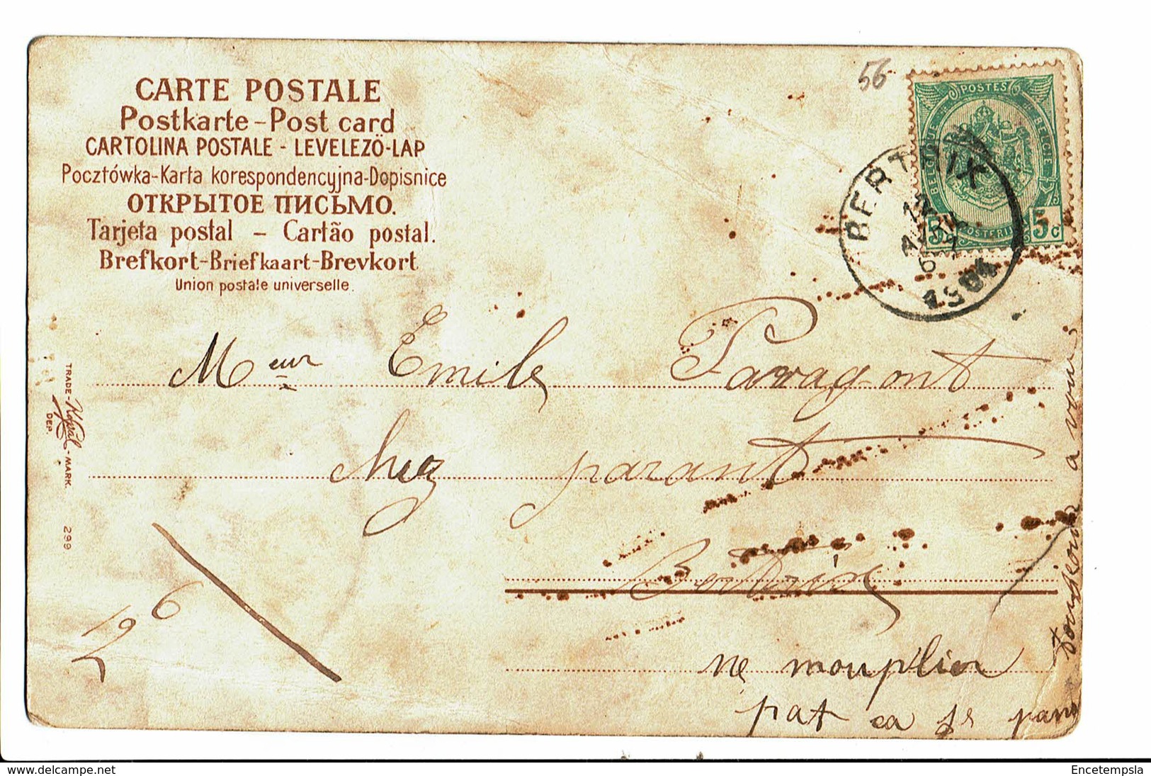 CPA - Carte Postale-Belgique -Jeune Couple Assis Dans Les Bois-1904  VM4656 - Couples