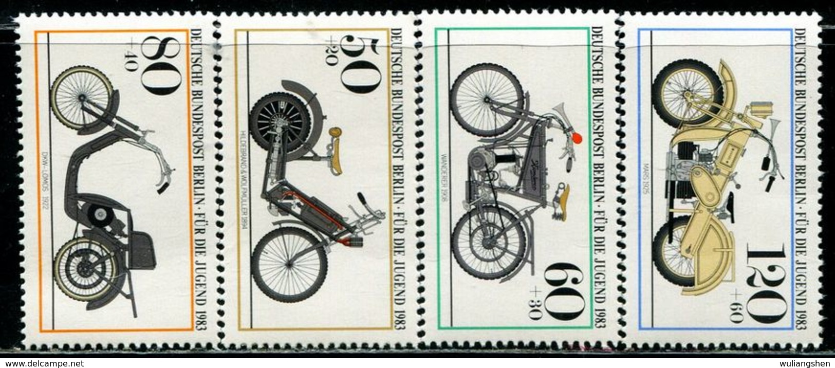 AG0251 West Berlin 1983 Various Motorcycles 4V MNH - Andere-Europa
