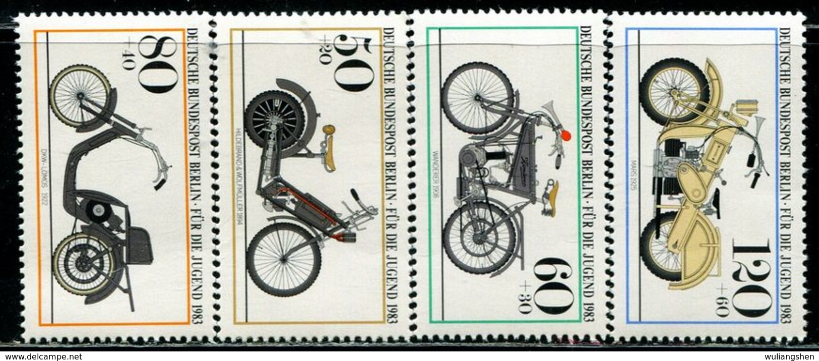 AG0251 West Berlin 1983 Various Motorcycles 4V MNH - Otros - Europa