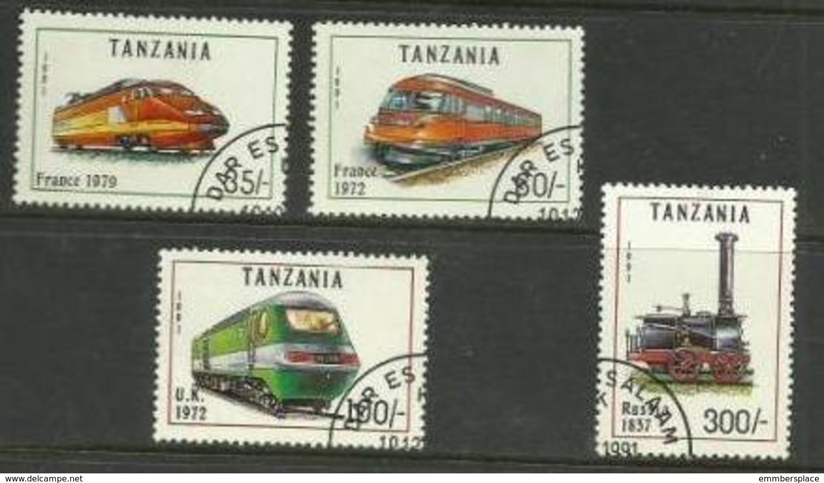 Tanzania - 1991 Locomotives CTO    SG 1085-8      Sc 803-6 - Tanzania (1964-...)